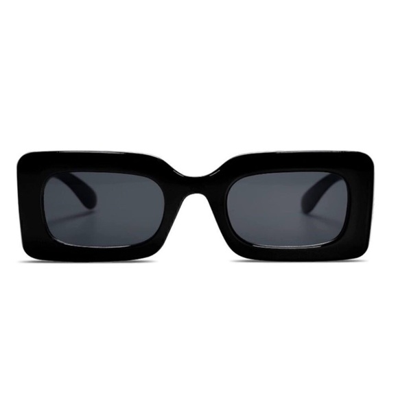 Black Chunky Square Sunglasses new main image 2